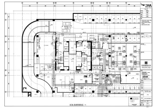 天津泰达现代服务产业区（MSD）泰达广场F区空施-3-27～37地下室水管平面CAD图.dwg-图二