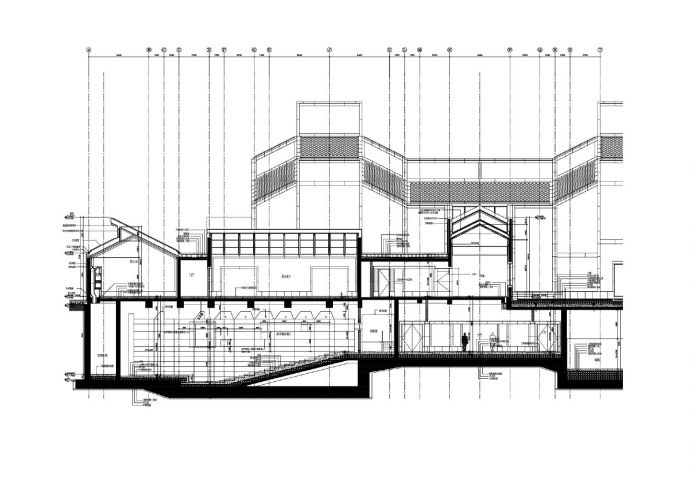某现代化多层建筑结构立面图_图1