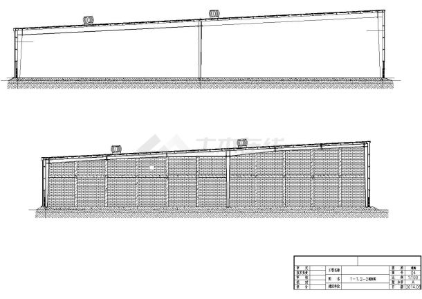 单层门式刚架结构渔业基地仓库结构施工图-图一