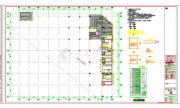 某地冠泽金融中心超高层酒店建筑施工图CAD图纸-图一