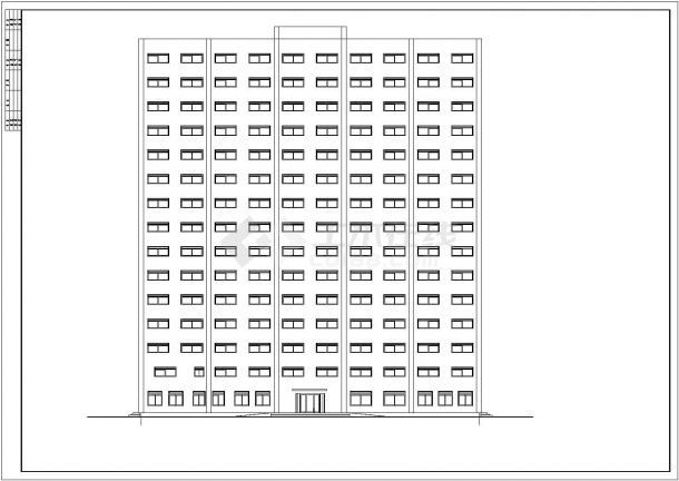 某十五层旅馆建筑扩初图(毕业设计)-图二