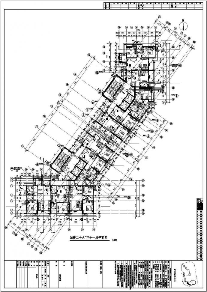 【江西】南昌某四十层超高层办公楼建筑施工图（199.9米）_图1