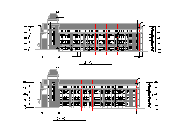 【南海】某职业技术学校四层教学楼建筑施工图