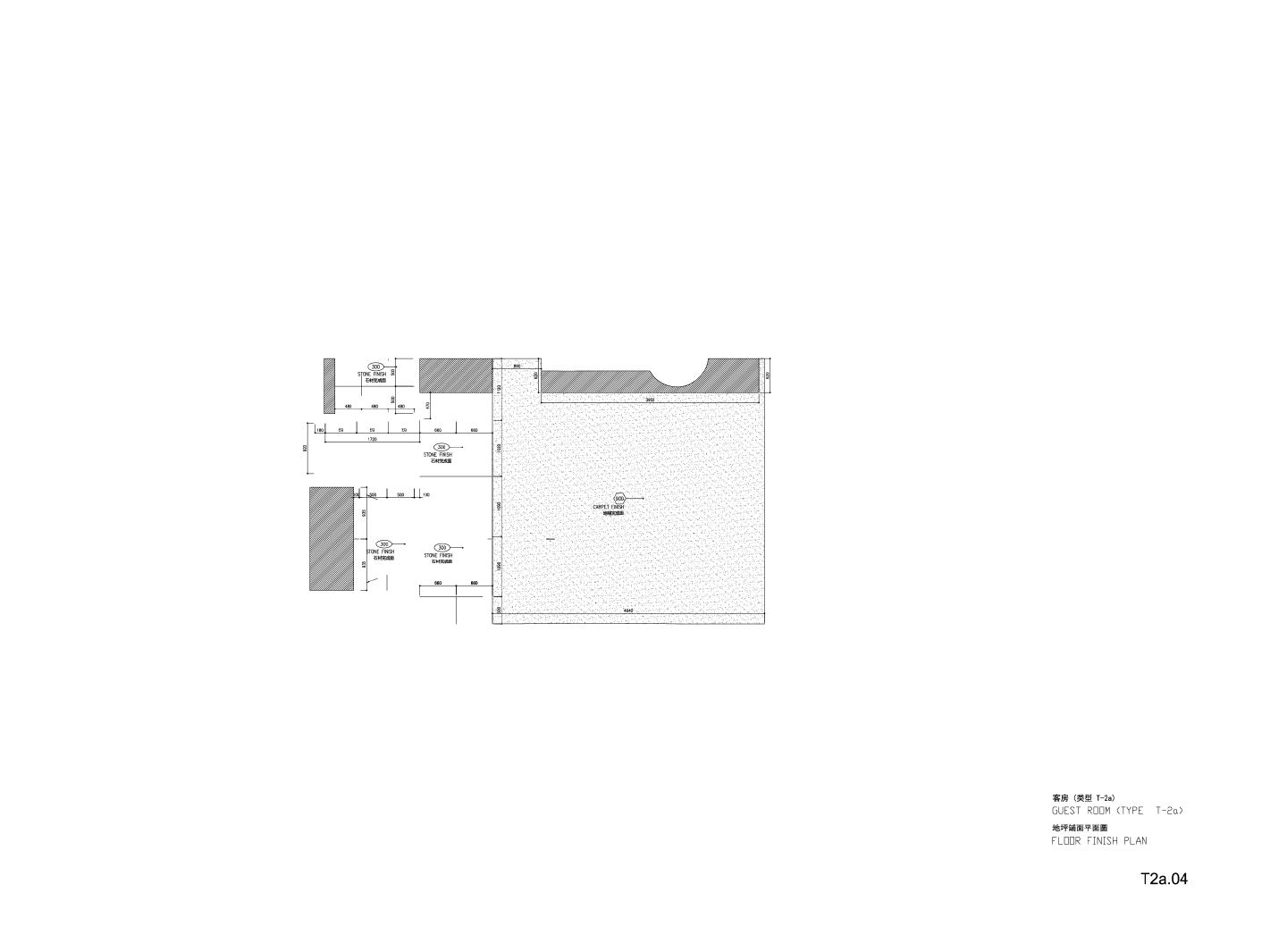 某酒店客房地坪铺面设计图