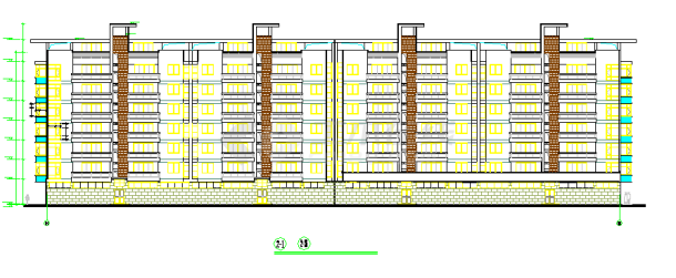 某地七层底商住宅楼建筑设计施工图纸-图一