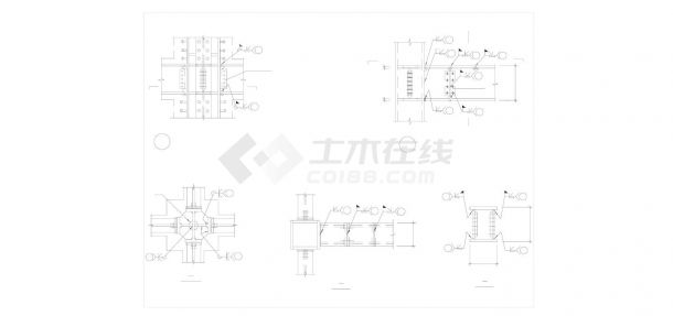 十字形截面柱的刚性连接图-图一