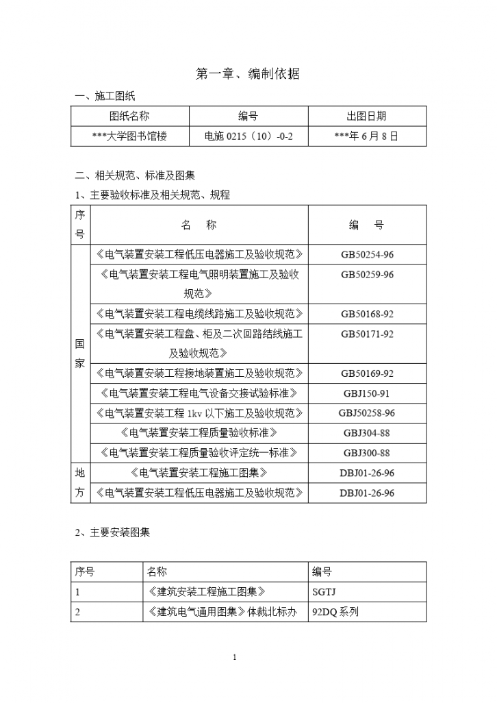 北京某大学图书馆电气施工组织设计-图一