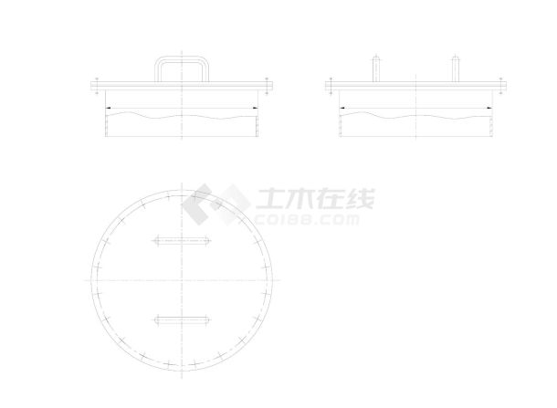 给排水盖DN450平面图CAD图-图一