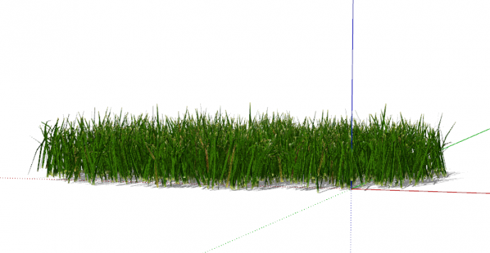 黑麦草草坪室外su模型_图1