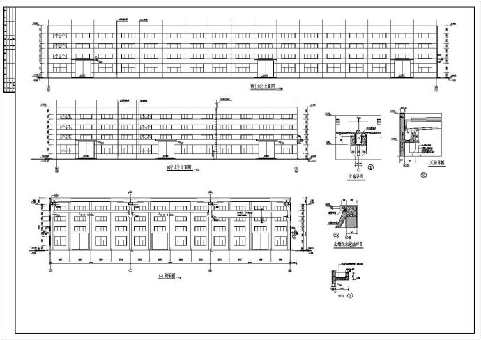 某单层排架结构马鞍形壳板厂房建筑设计图_图1