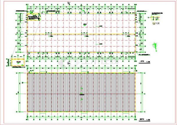 某单层全钢结构化工设备厂房建筑设计图（含鸟瞰图）-图二