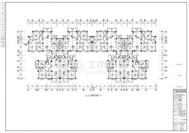 某14号居住楼电气工程设计图-图一