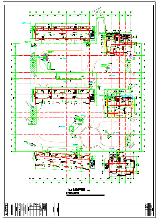 321个车位地下一层框架结构车库结构施工图（含建筑图）_图1