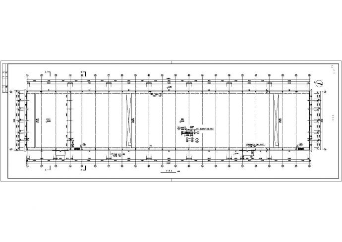 某单层门式钢架结构机加工车间建筑设计图_图1