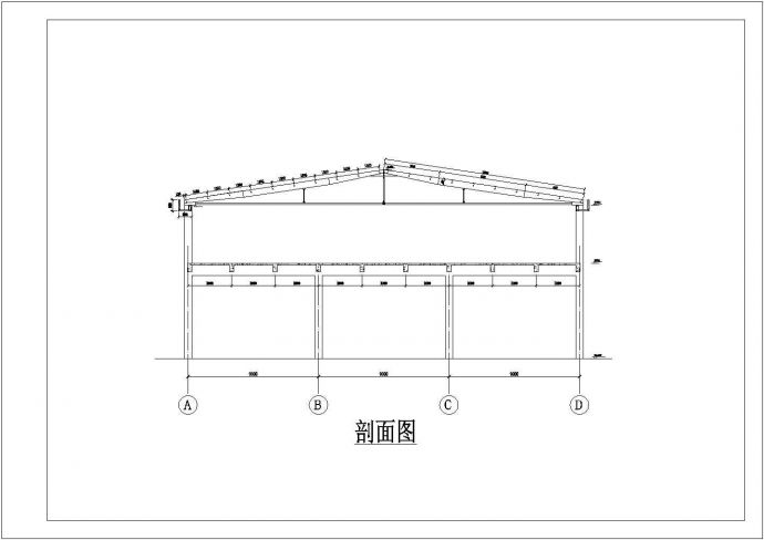 某二层工业厂房建筑设计图（无屋顶平面）_图1