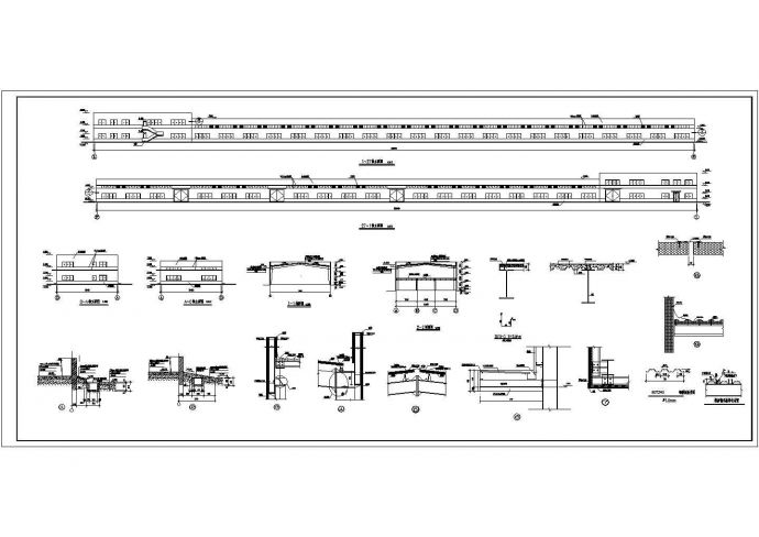 某单层饼干生产厂房建筑设计图（长200.48米 宽20.48米）_图1