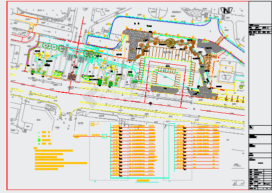 某公园南大门景观绿地电气平面图设计-图一