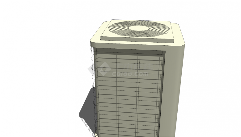 小型立式空调换气扇su模型-图二