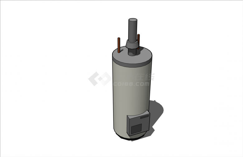 小型现代风格电热水箱su模型-图二