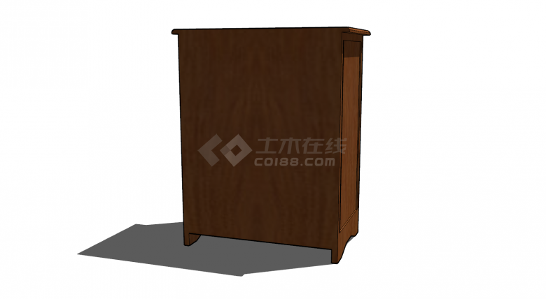 中式风格衣柜柜子su模型-图二