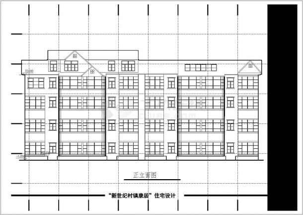 村镇康居公寓楼建筑图（带设计说明）-图二
