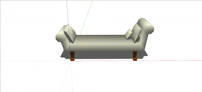 纯色皮质沙发su模型_图1