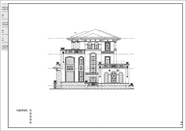 【碧桂园】包头龙湾独栋A1别墅施工图-图二