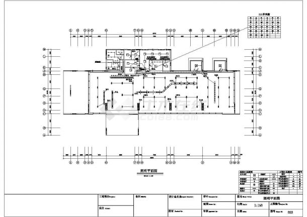 某地某售楼中心强电施工CAD设计图纸-图二