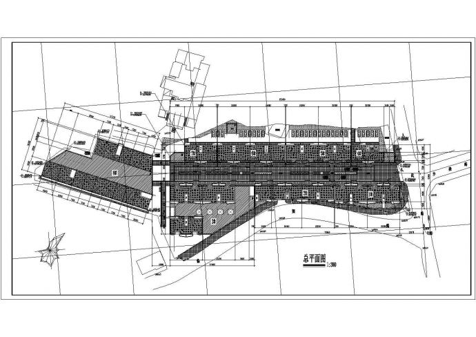 【上海市】某商贸中心总规划设计图_图1