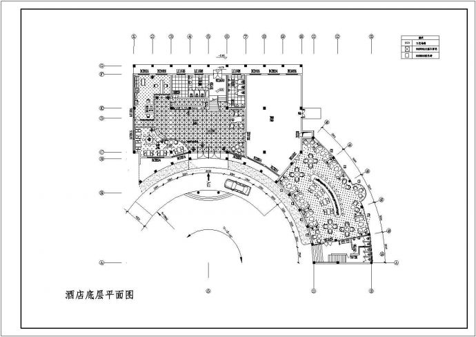 【洛阳市】某酒店规划建筑装修设计图_图1