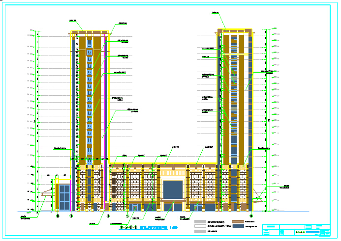 10万平酒店商业办公楼财富中心综合体结构竣工图（含建筑图）