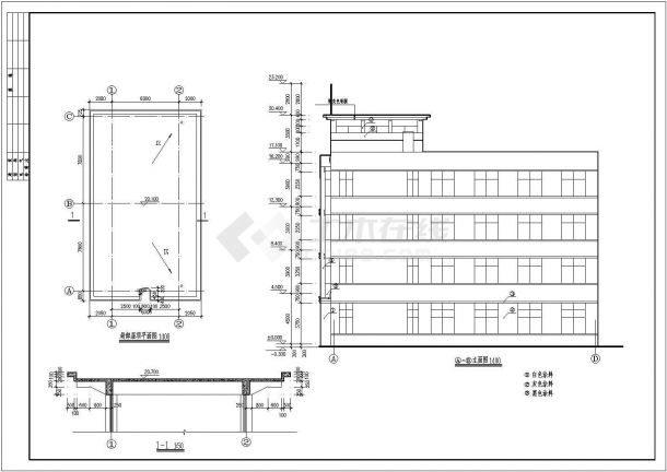某四层框架结构资产经营管理公司厂房建筑设计图-图一