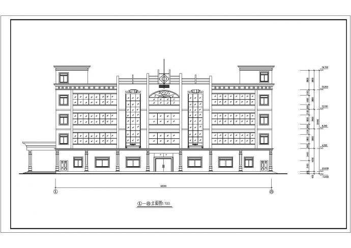 某四层厂房建筑施工图设计（长42米 宽20米）_图1