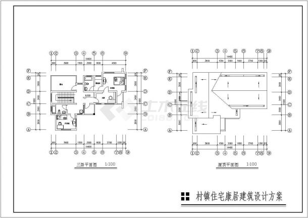 【四川】某村镇住宅建筑设计方案图-图二