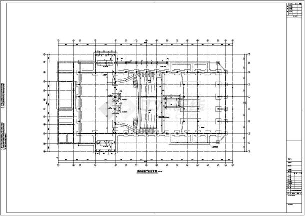 某影剧院改造电影院结构施工图纸-图一