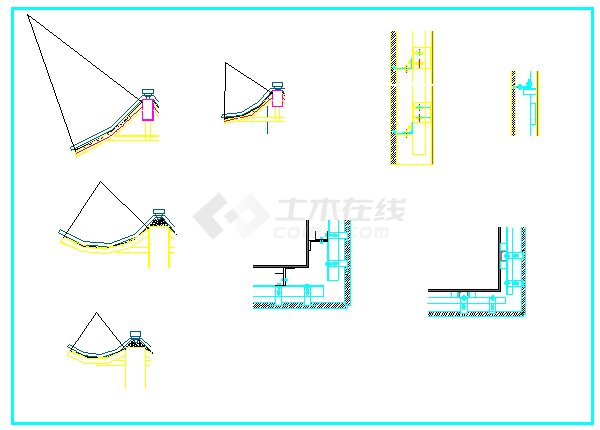 某钢框架解耦冲天式牌楼类型仿古建筑牌坊施工图（含建筑）-图二