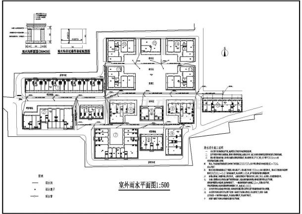 金鑫小区室外设计图全套给排水及电气施工设计图-图二