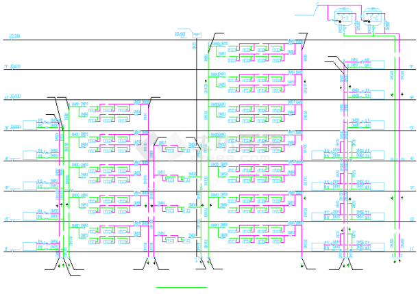 商业建筑空调系统流程及原理设计施工图-图一