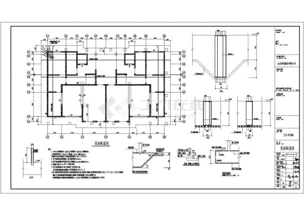 32层剪力墙结构住宅楼结构施工图（CFG桩 筏板基础）-图二