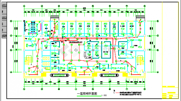 某大型医院体检中心电气设计CAD参考平面图-图一