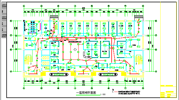 某大型医院体检中心电气设计CAD参考平面图_图1