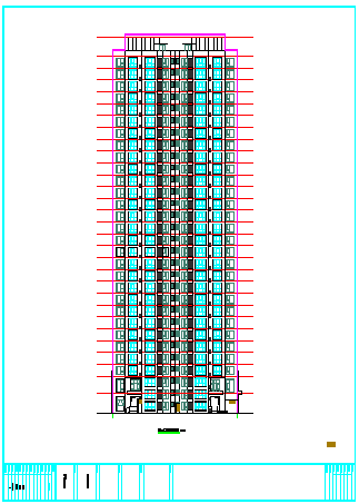 【西安】现代高层塔式住宅带底商建筑施工图-图一