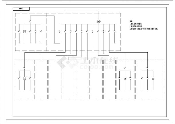 【盐城市】市中心二层教学楼电气设计方案图-图一