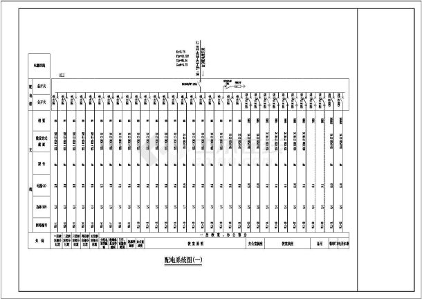 【江苏省】某市五层教学楼强弱电综合步线图-图一