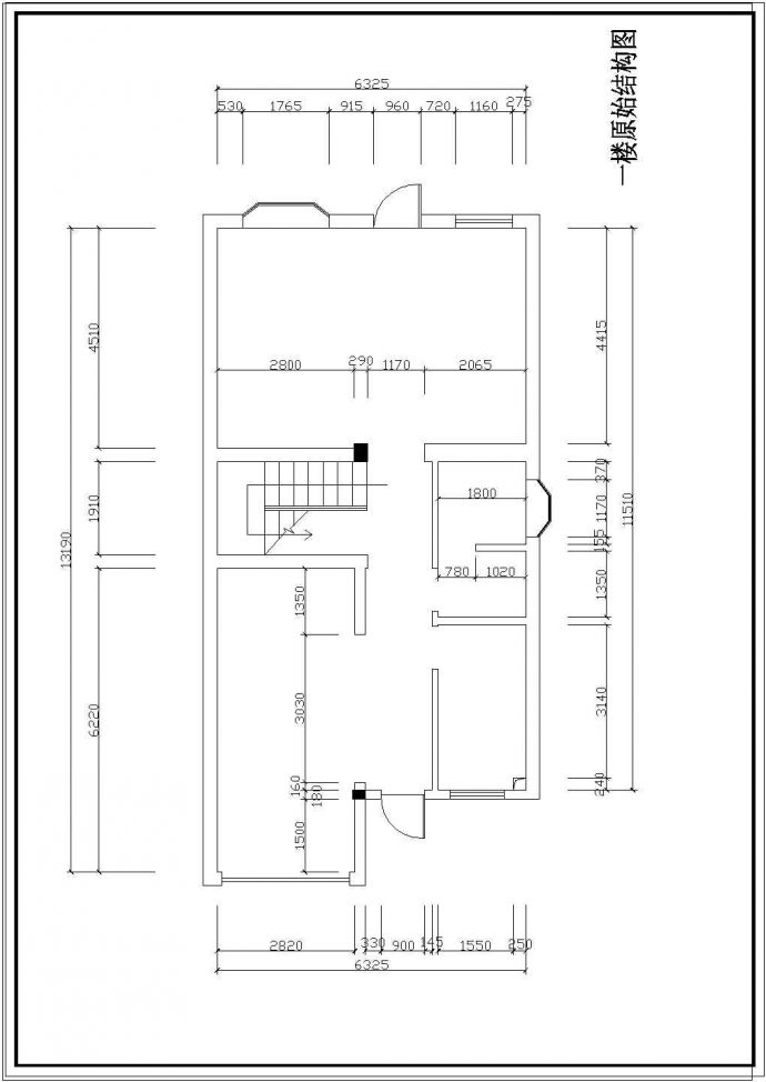 某3层别墅建筑室内装修设计施工图_图1