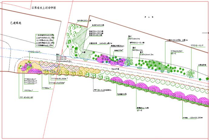 某地滨水公园景观绿化设计施工图纸_图1