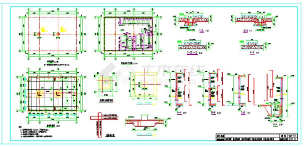 最新地源热泵机房结构设计施工图-图二