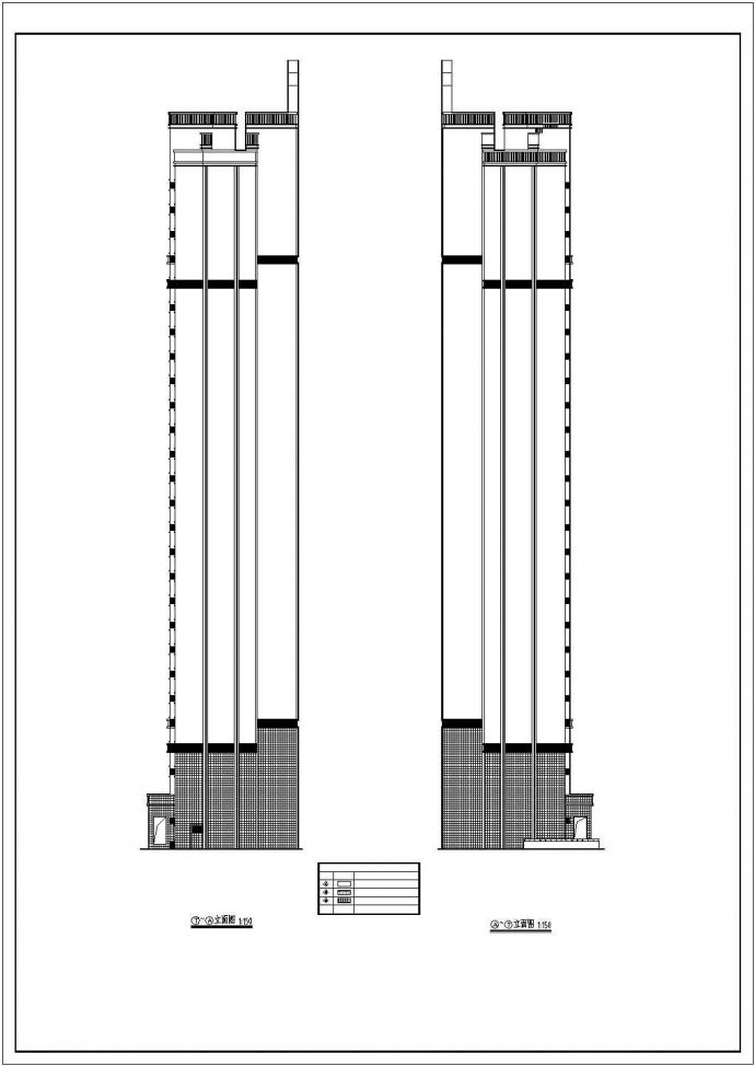 高档高层住宅建筑CAD图_图1