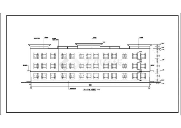 某豪华大型教学楼平面建筑施工图纸-图一