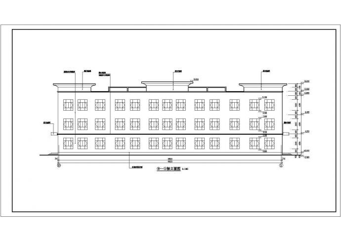 某豪华大型教学楼平面建筑施工图纸_图1